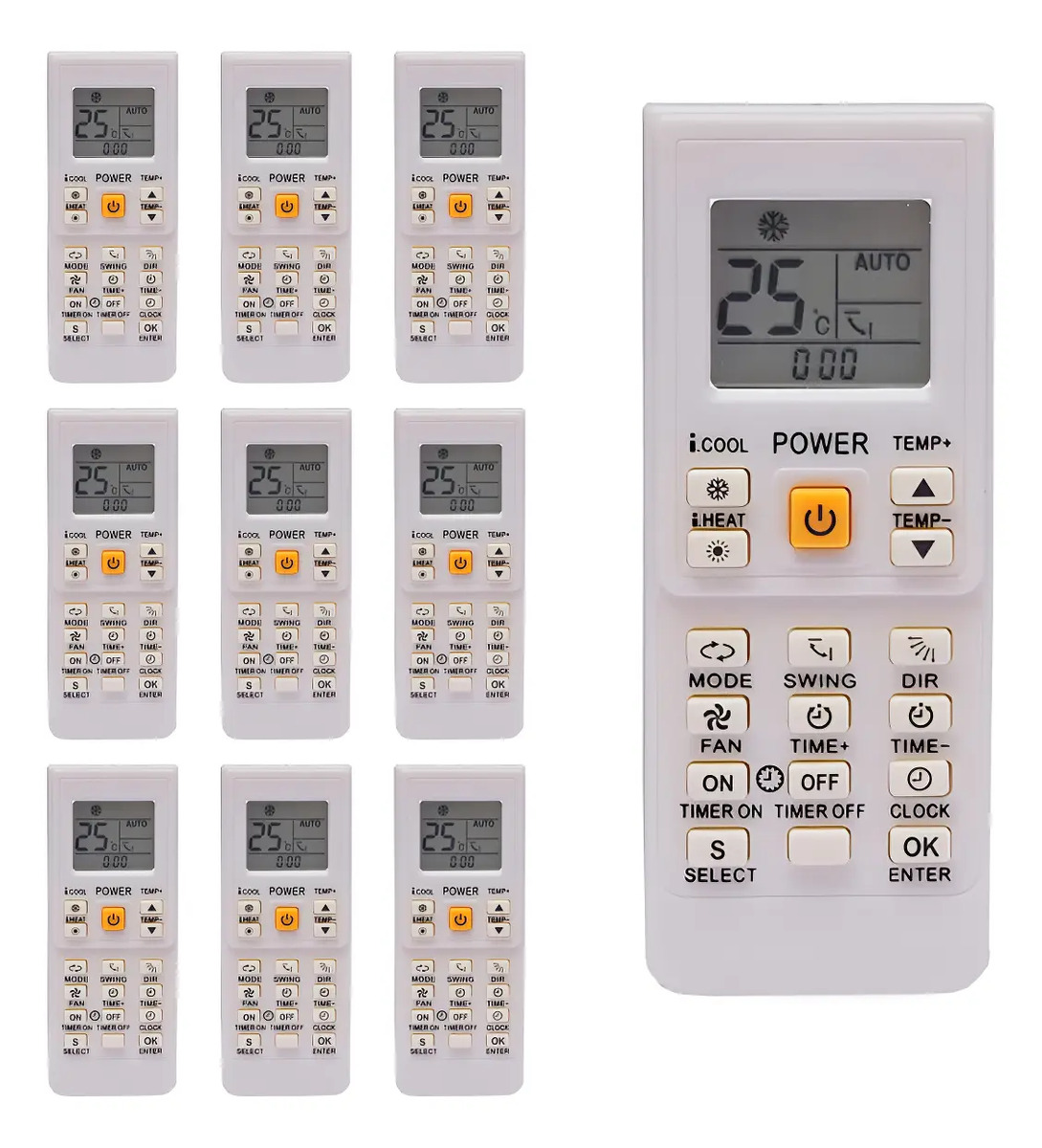 Kit 10 Controle Remoto Universal Ar Condicionado 4000 Em 1