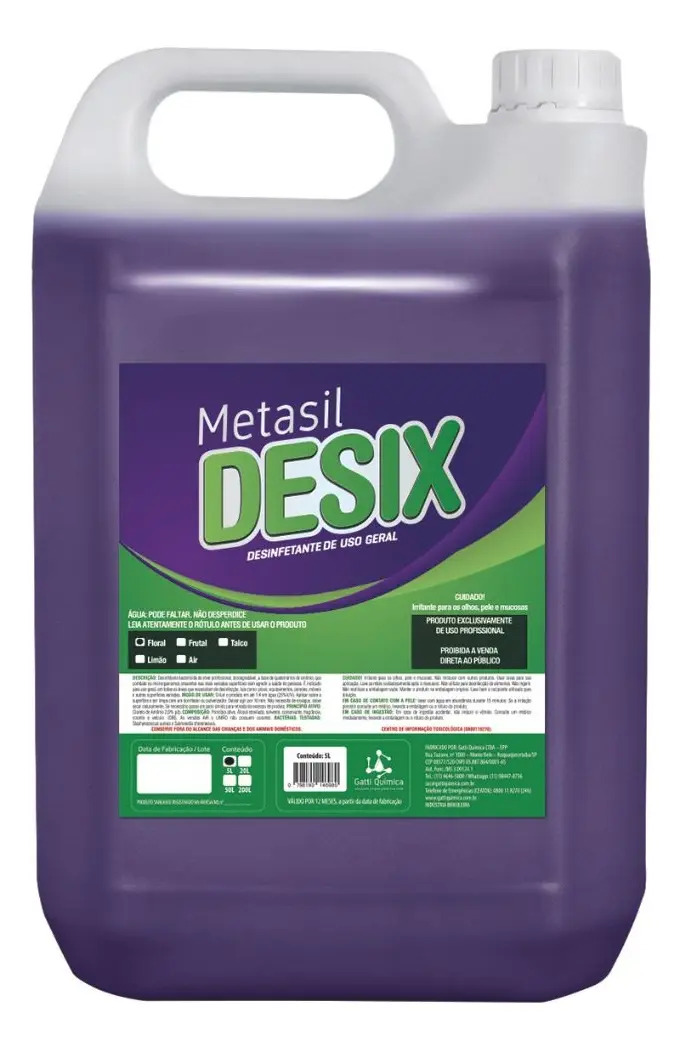 Desinfetante Bactericida Metasil Desix Floral 5L para Ar-Condicionado