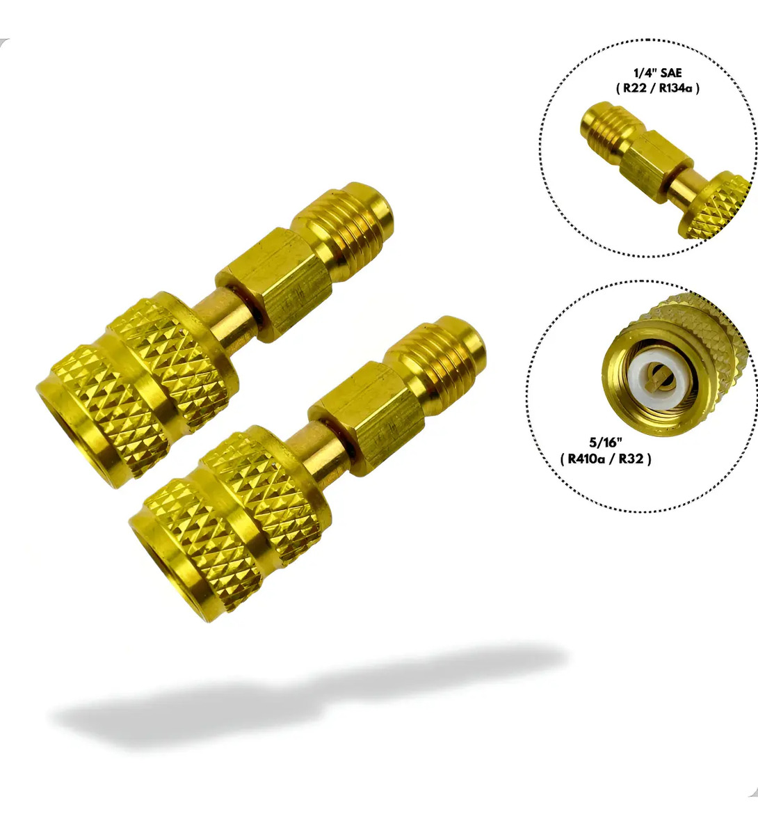 2 X Adaptador Para Mangueira De Manifold R22 Para 410a 2unid