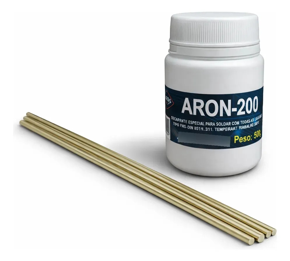 Kit 5 Vareta Foscoper + 1 Fluxo Para Solda De Prata