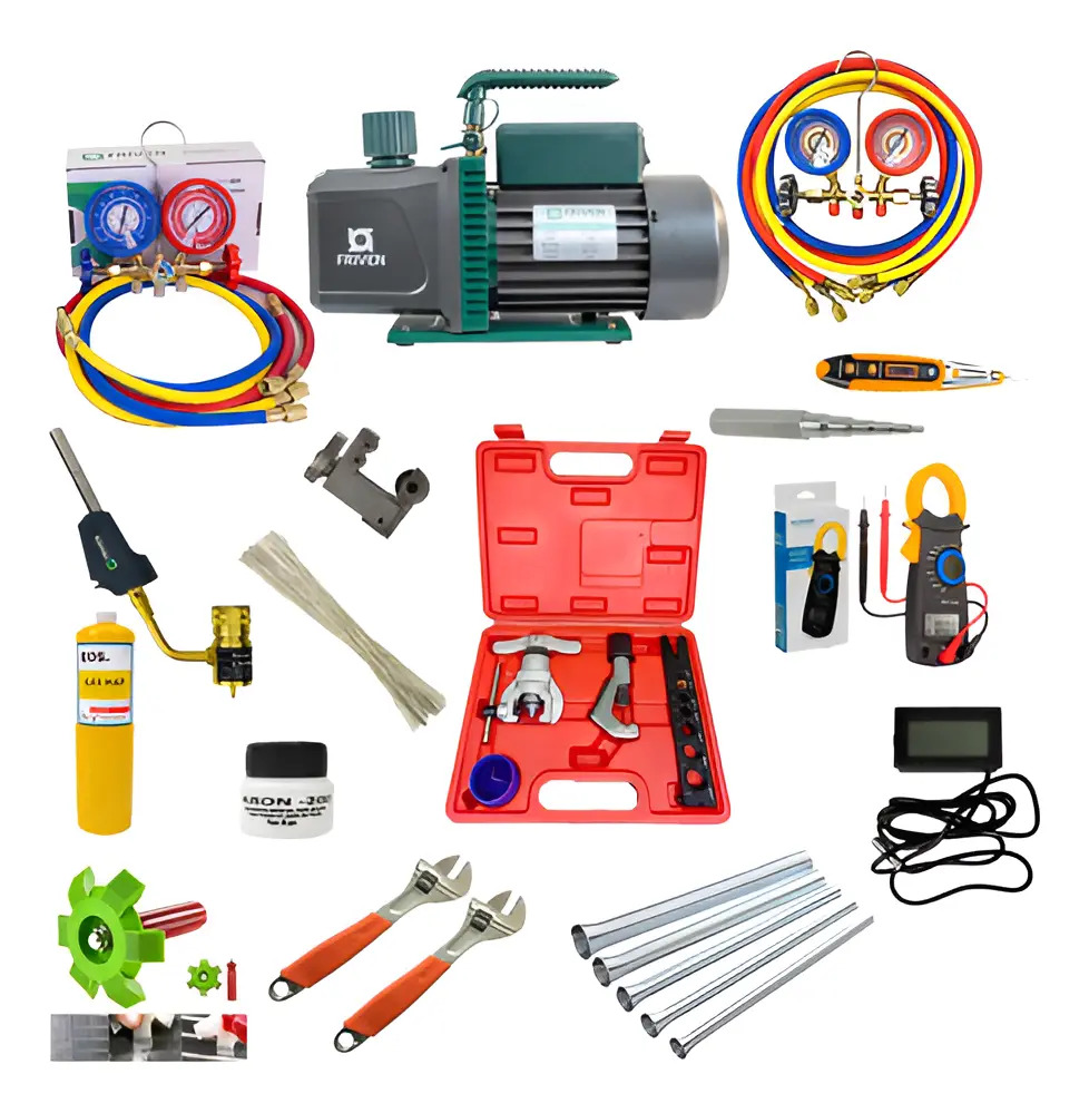 Kit de ferramentas para refrigeração e ar-condicionado — 2 manifolds