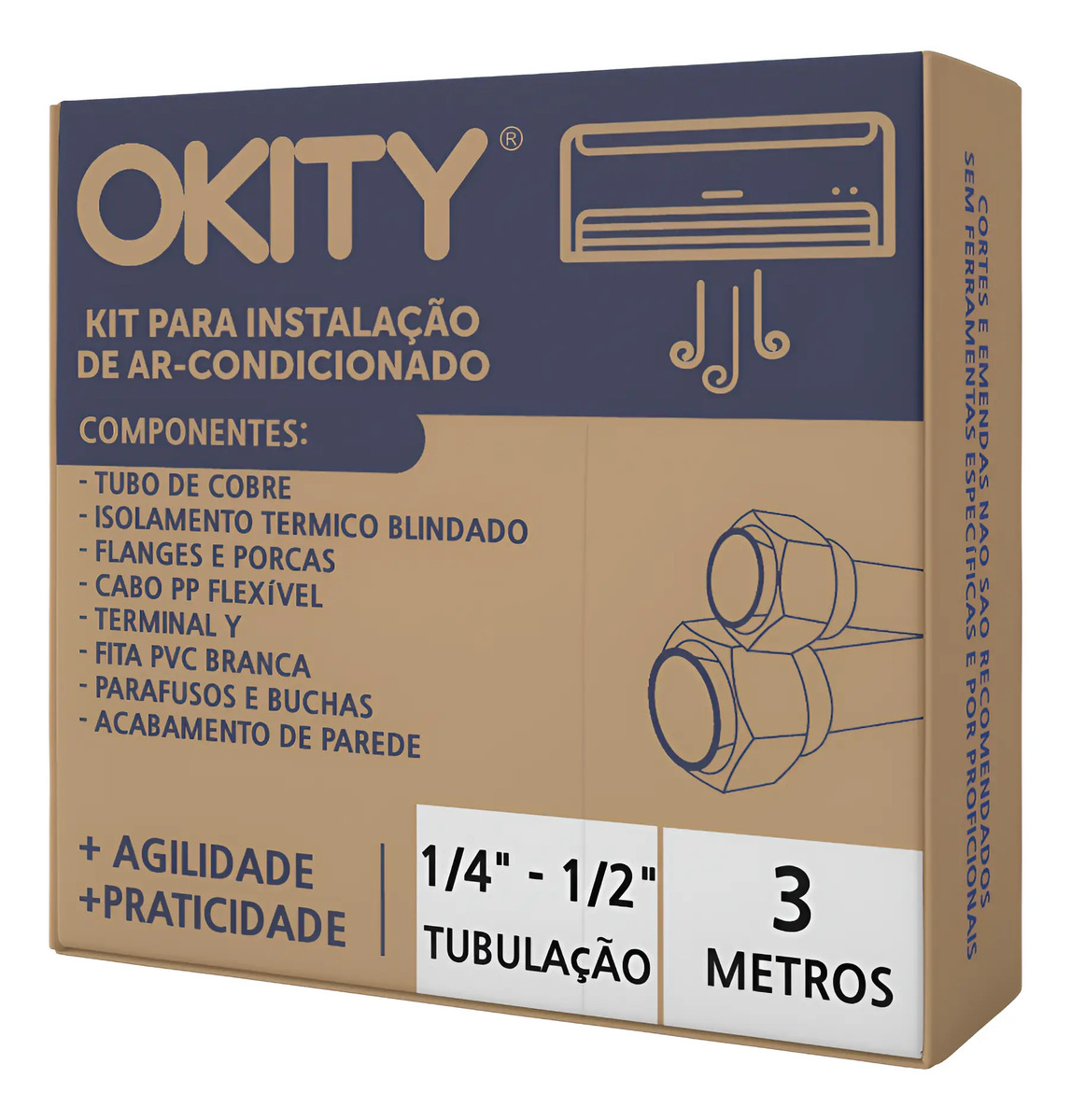 Kit de instalação para ar split — 3 m
