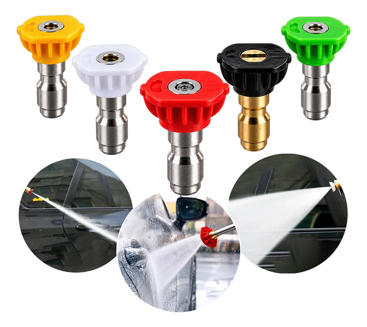 Bicos de engate rápido para lavadora de alta pressão — kit com 5