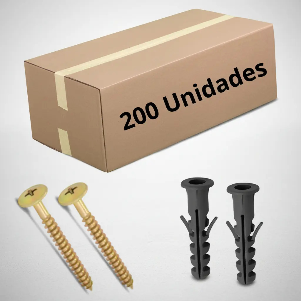 Parafusos flangeados Phillips com buchas de anel 8 mm 200 peças