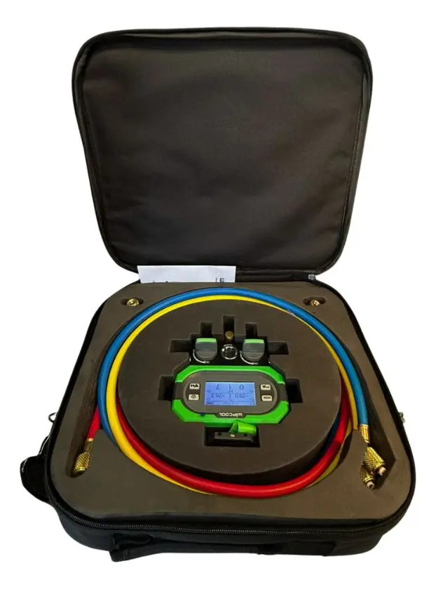 Manifold digital Wipcool 2 vias com maleta e mangueiras