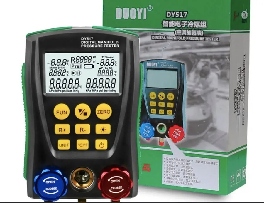 Manifold digital DY517 para refrigeração