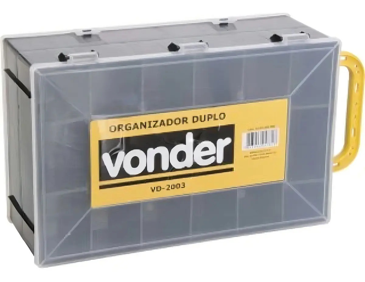 Organizador duplo Vonder VD 2003 de plástico com duas tampas