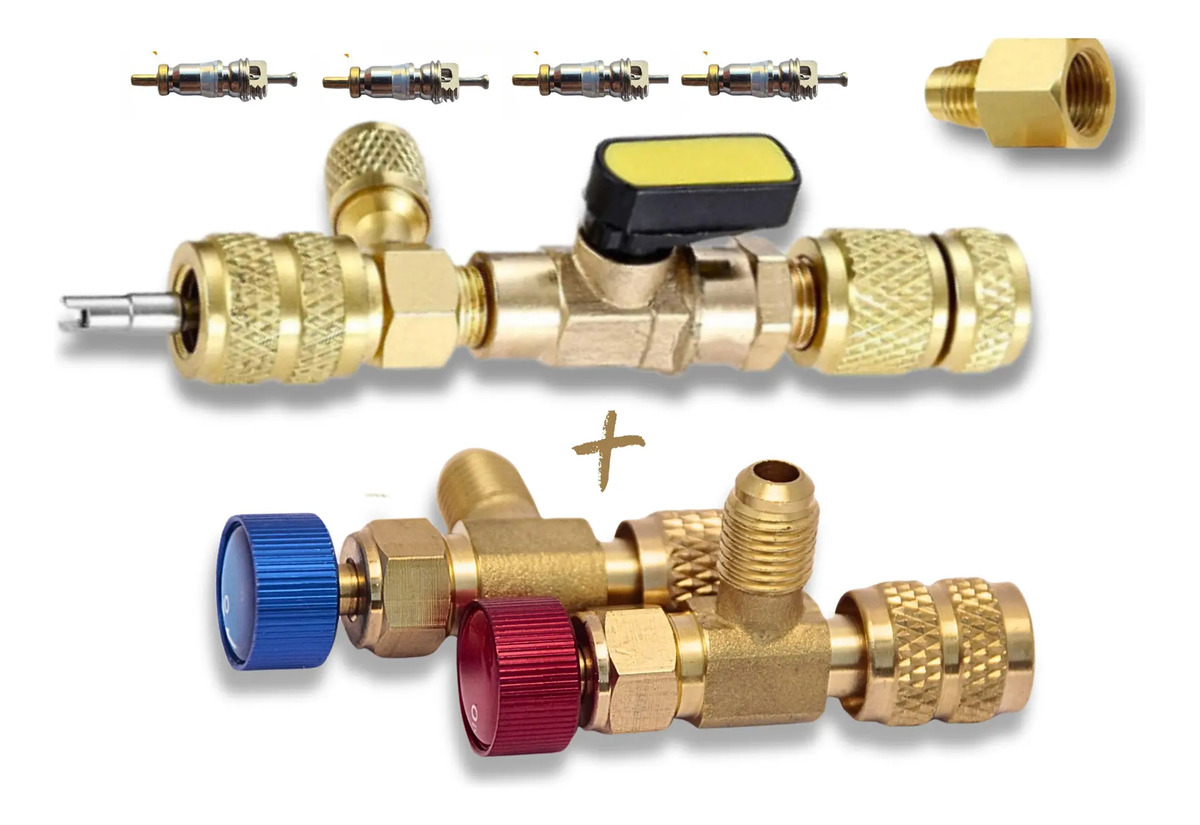 Kit Extrator Instalador Válvula Schrader + 2 Válvulas R22 R32