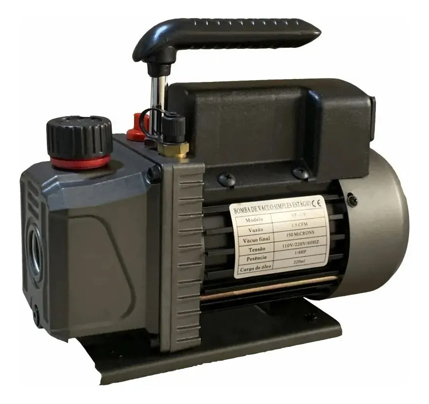 Bomba de Vácuo 1,5 CFM — Estágio Simples 1/4HP