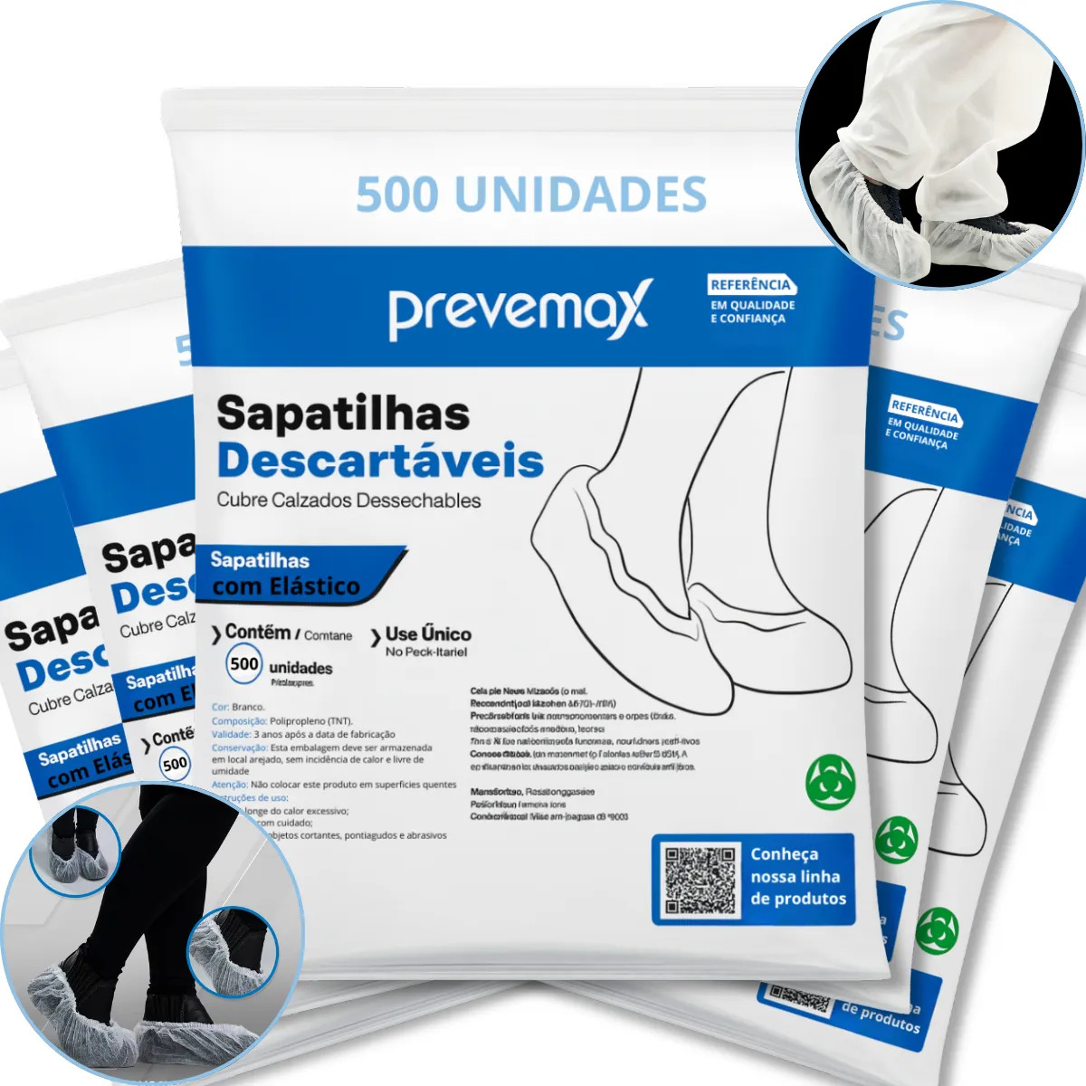 Kit 500 Propés Descartáveis TNT com Elástico