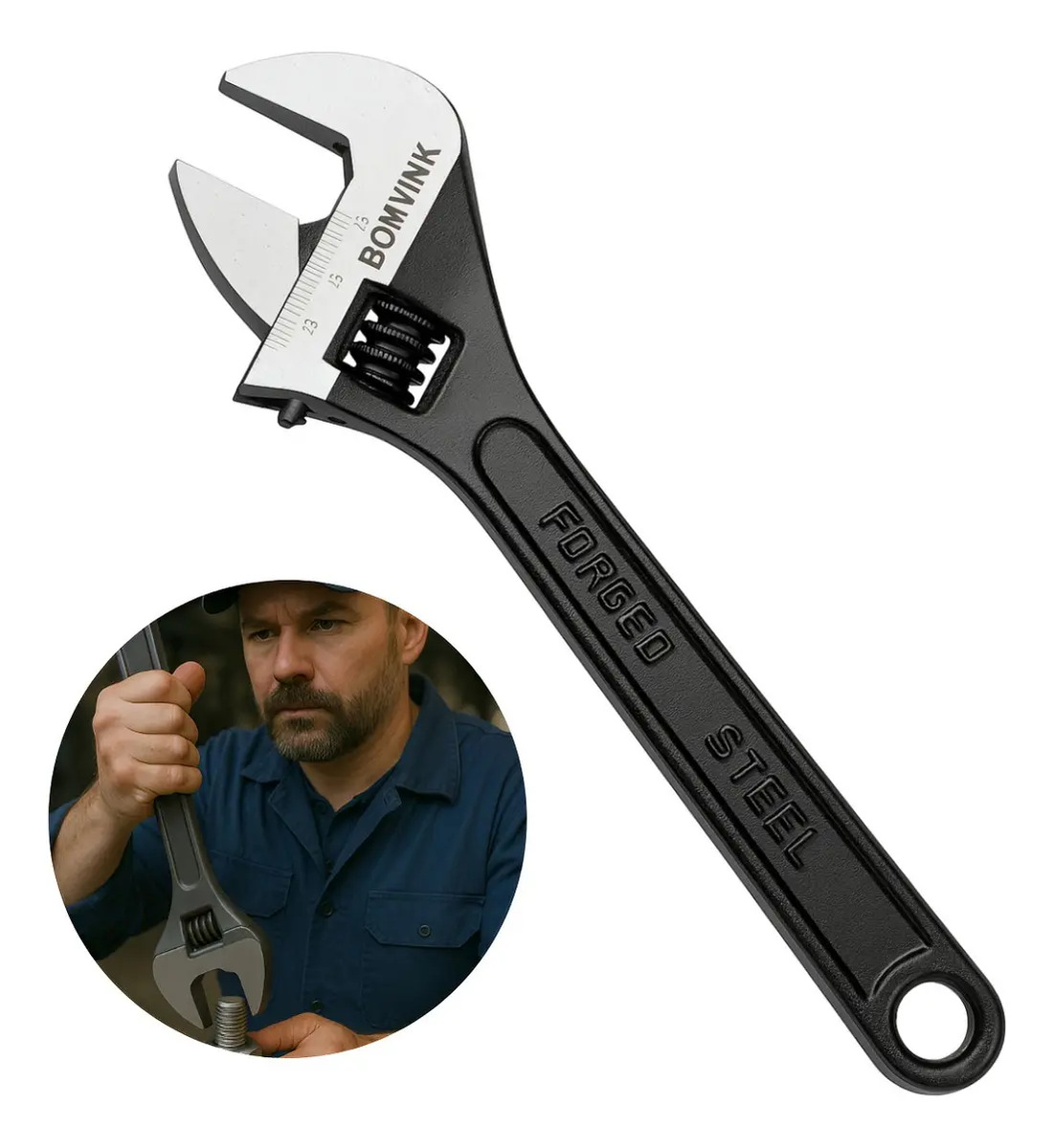 Chave Inglesa Ajustável Fosfatizada 12" — 30cm