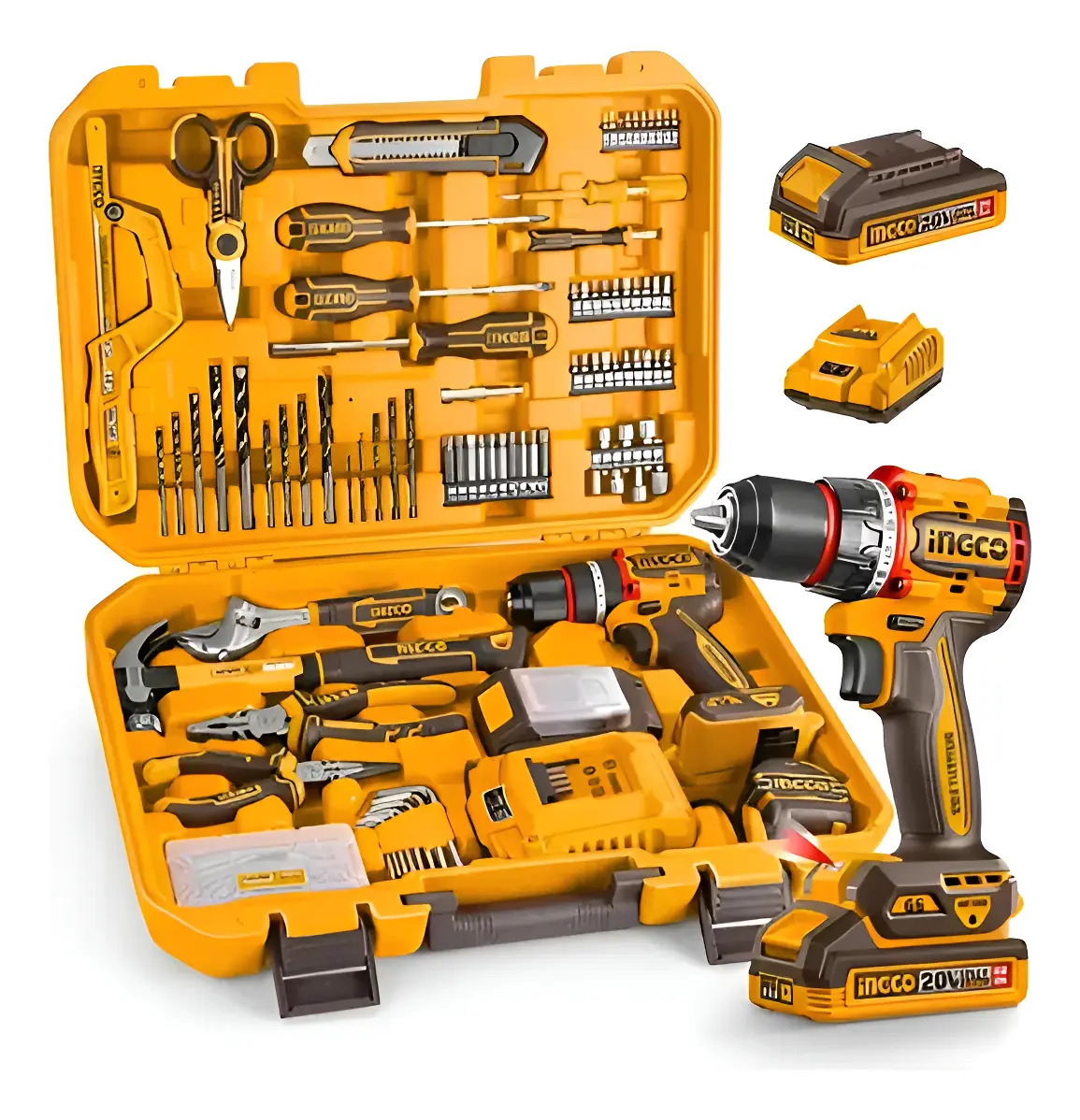 Kit Ingco HKTHP11651 165 Ferramentas com Parafusadeira