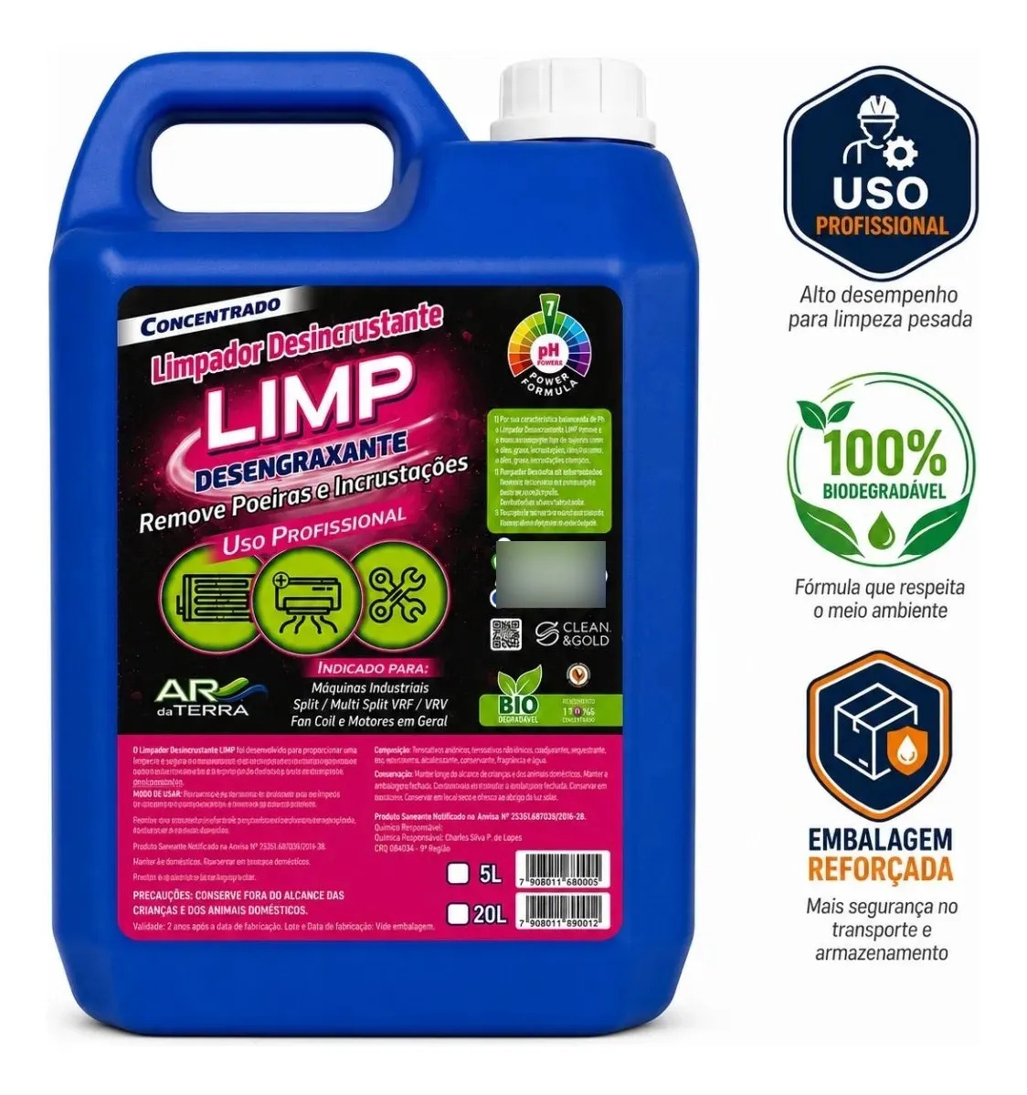 Desengraxante Desincrustante para Ar-condicionado — 5L