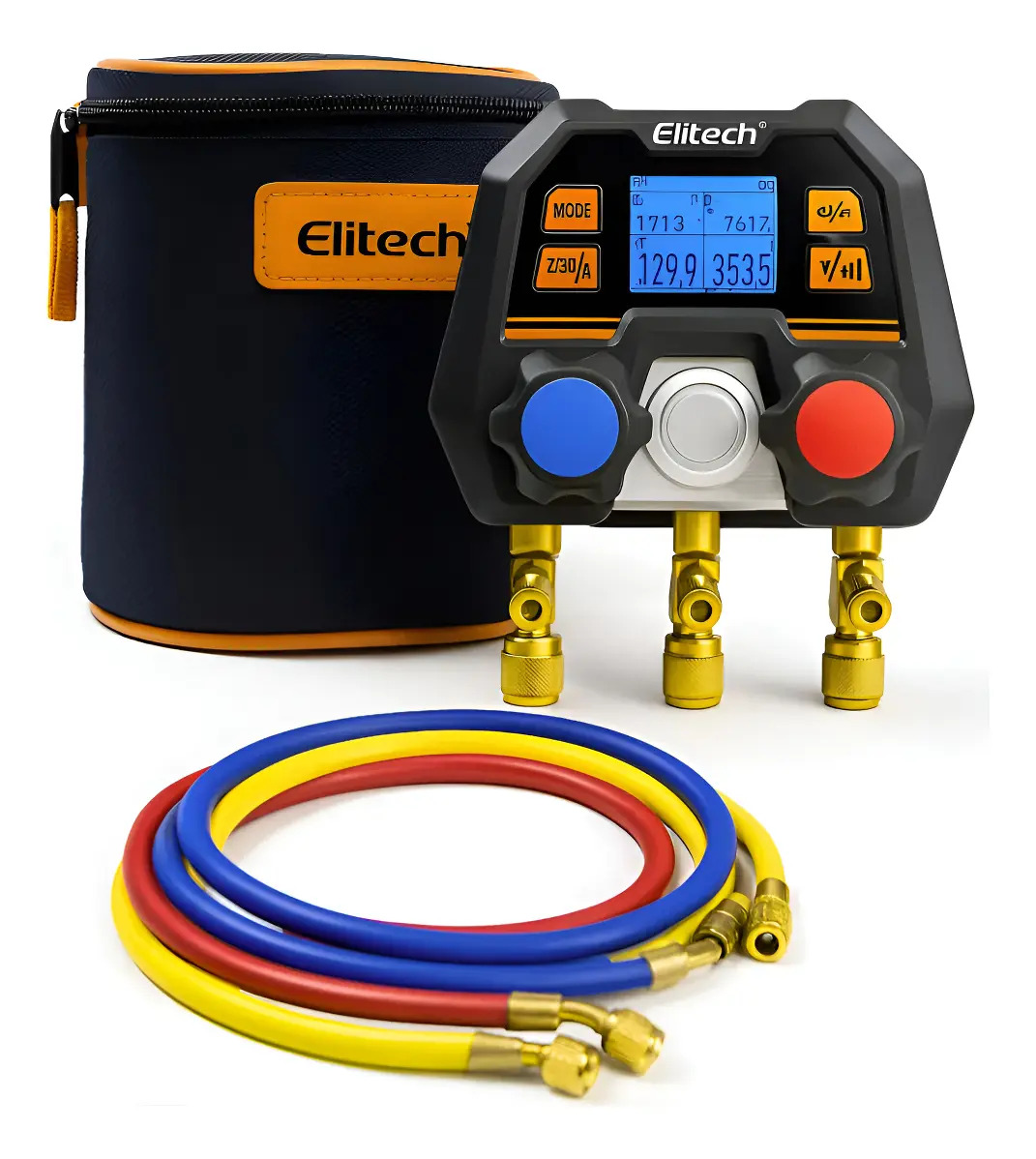 Manifold Digital Elitech MS-100 Plus 2 Vias C/ Mangueiras