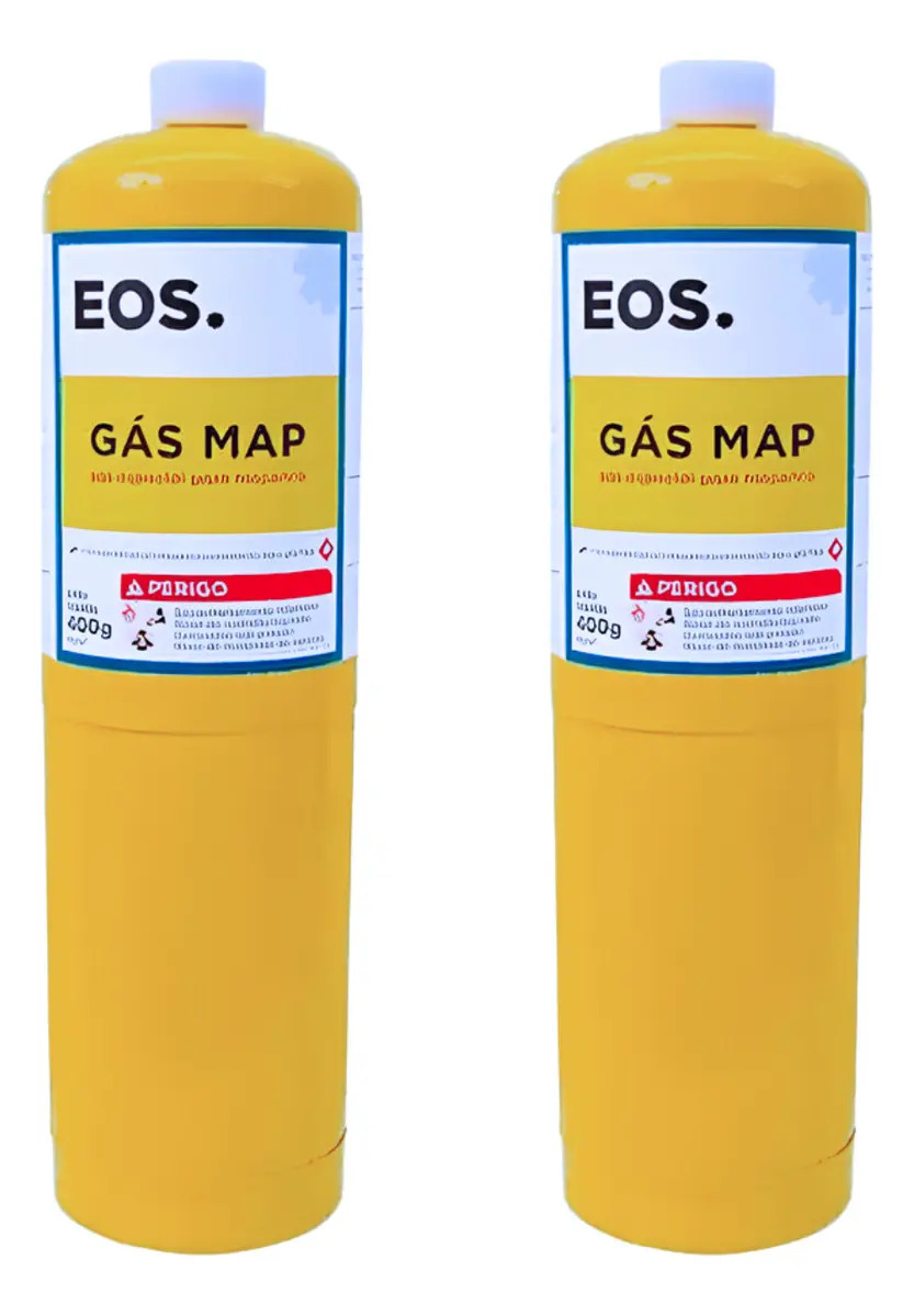 Kit 2 Refis de Gás MAP EOS para Maçarico — 400g