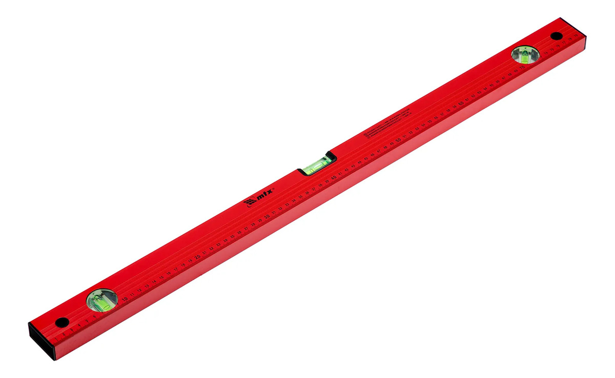Nivel De Aluminio Com Regua 3 Bolhas 32pol. 800mm 1pc Mtx