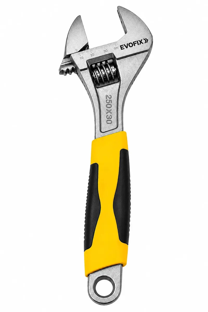 Chave Inglesa Ajustável 10 Polegadas 250mm Com Cabo Emborrachado Antiderrapante Ferramenta De Aperto Profissional Abertura Máxima 30mm