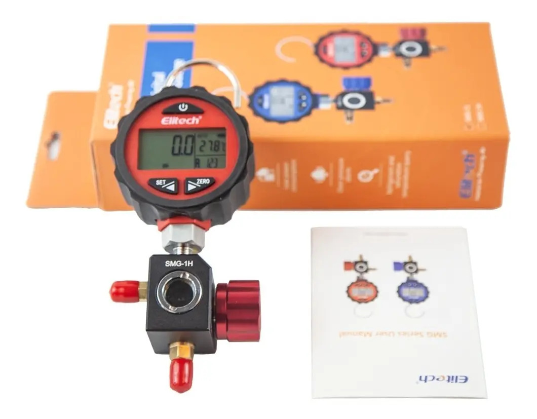 Manifold Digital Elitech SMG-1H com Manômetro Sem Mangueira