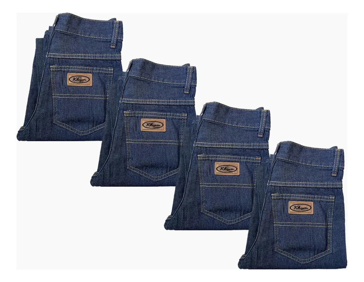 Calça Jeans Reforçada Para Trabalho Kit 4 Peças De Qualidade