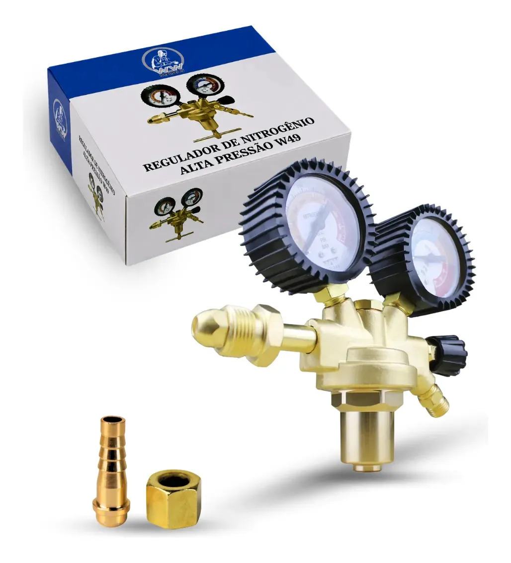 Regulador De Alta Pressão Para Cilindro Nitrogênio 1000 Psi