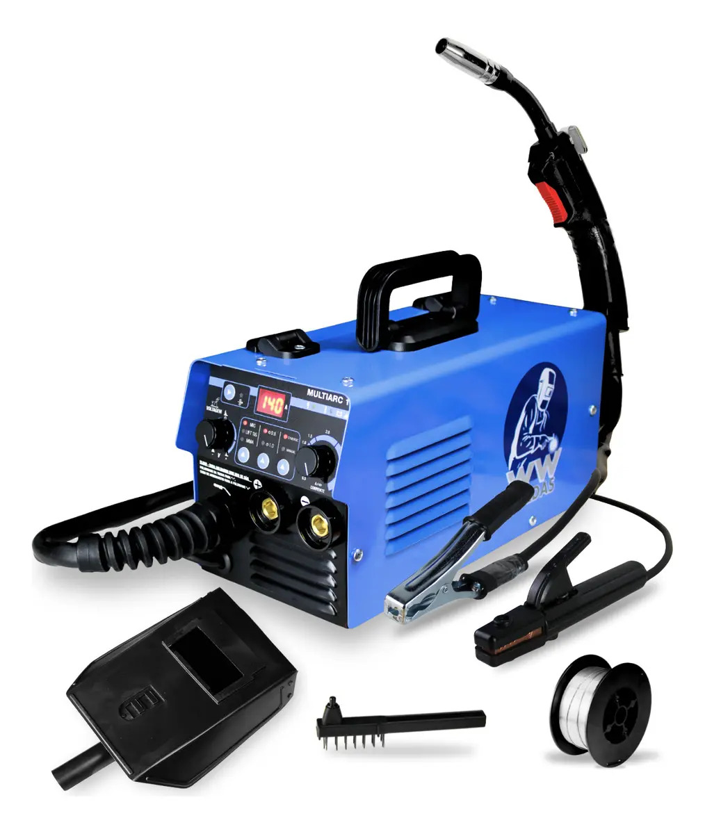 Multiarc 148 Inversora Solda Multiprocesso Mig Tig E Eletrodo 140a Cor Azul Frequência 60 Hz