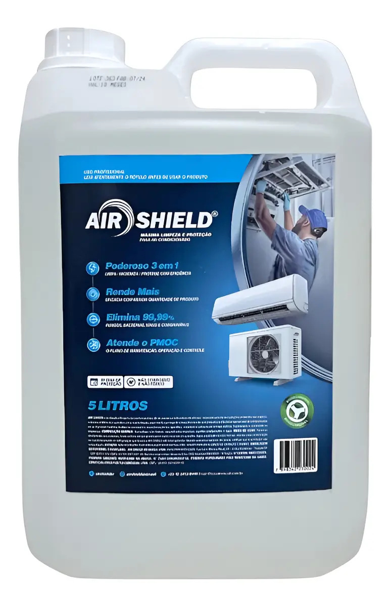 Air Shield Limpeza Profissional De Ar Condicionado Galão 5l
