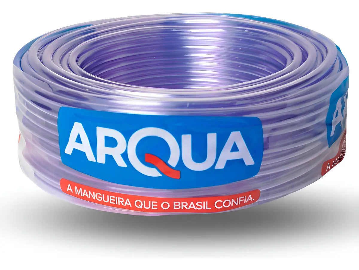 Mangueira Cristal Transparente Arqua 3/8 X 1,5mm 50 Metros