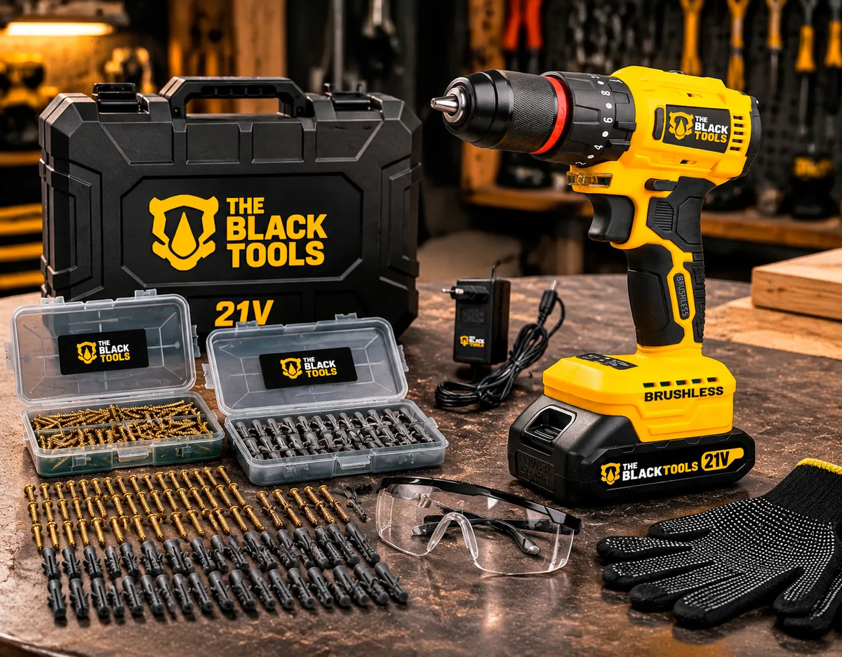 Furadeira De Impacto 21v Brushless 10mm 99 Peças Acessórios