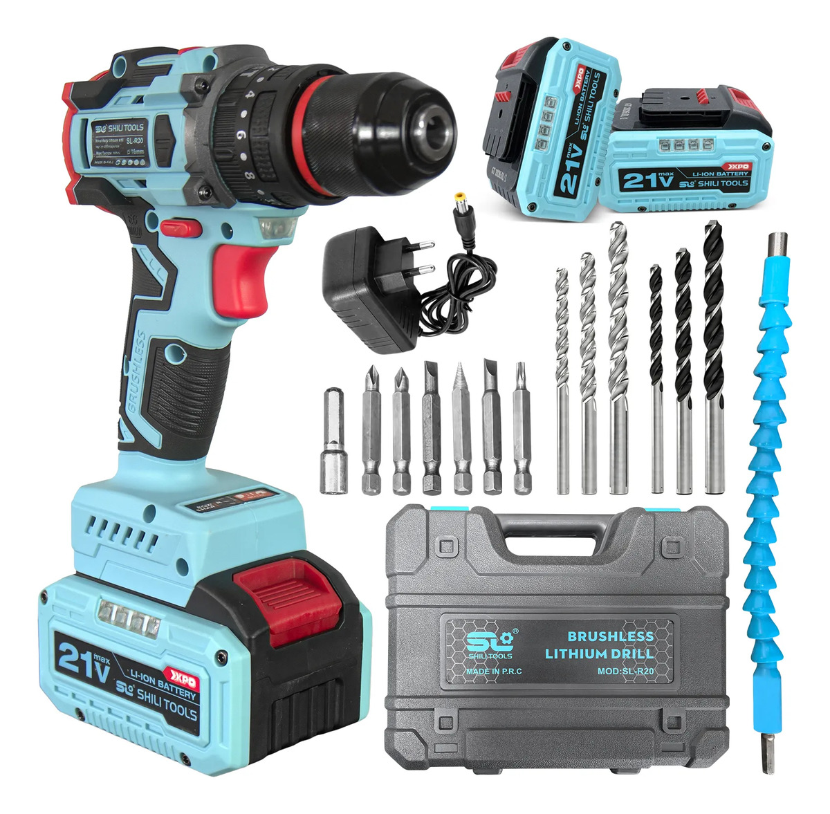 Chave De Fenda Elétrica Sem Escovas De 21 V Com De Impacto