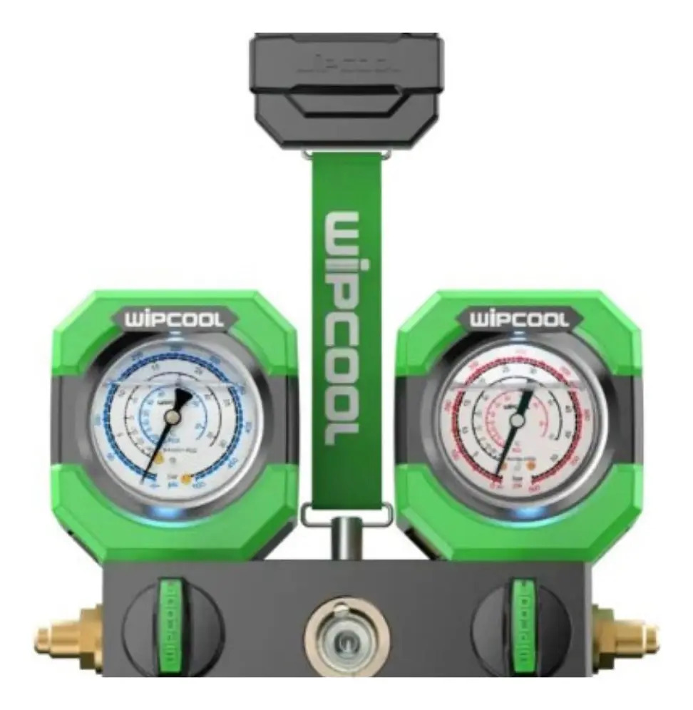 Conjunto Manifold Wipcool MG-2K R22 R410A R32 Mangueiras 1,5m com Glicerina