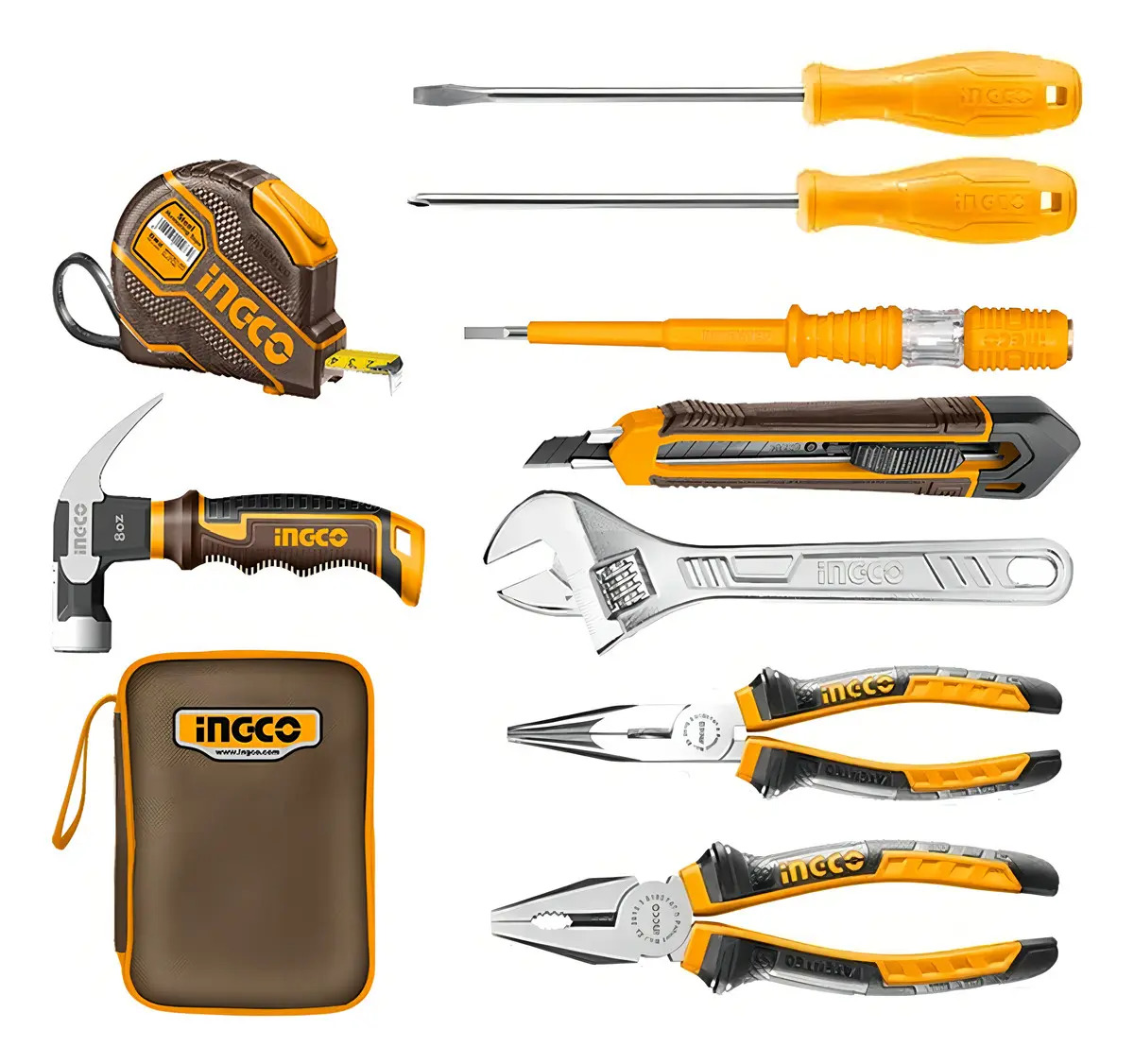 Conjunto De Ferramentas Ingco Com 9 Peças Portátil Amarelo