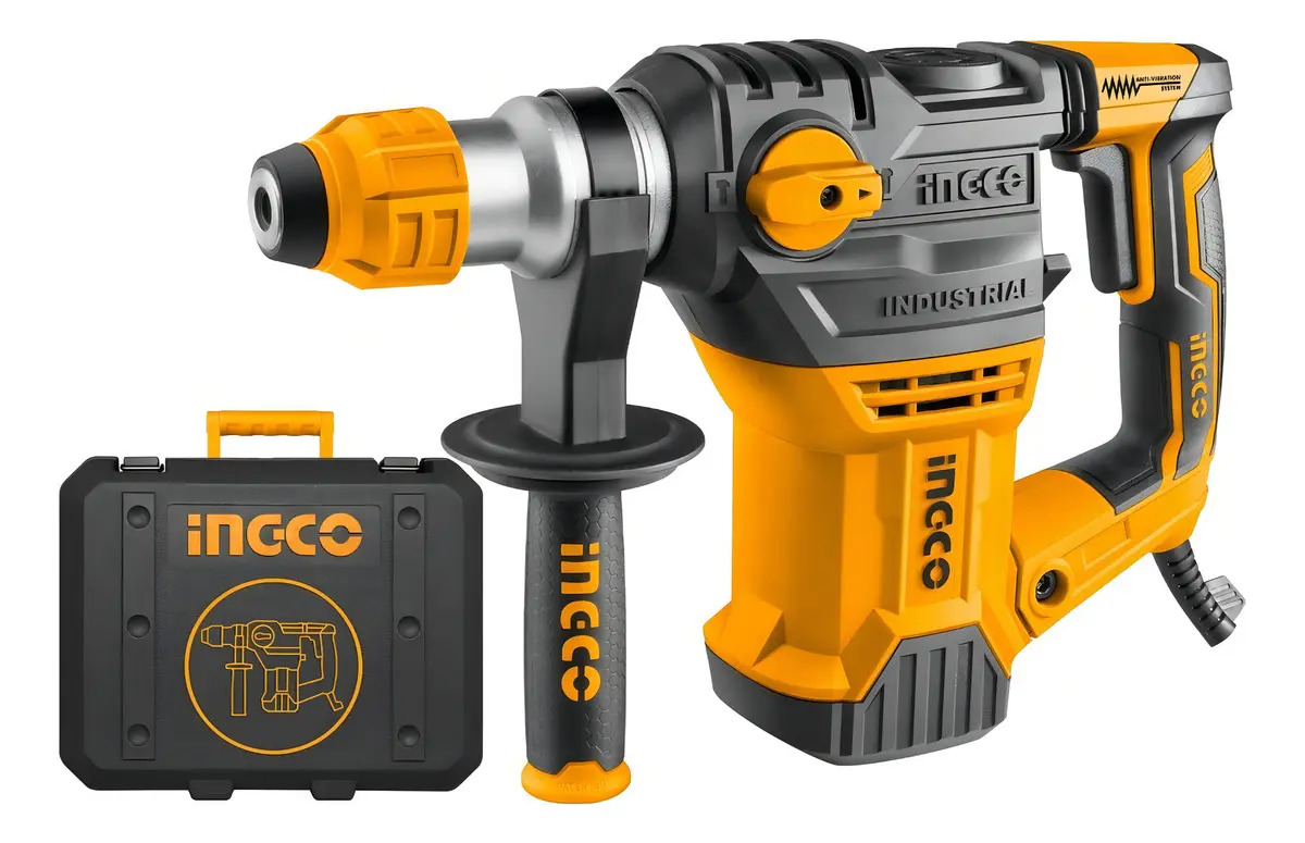 Martelete eletropneumático Ingco Industrial RH150028 amarelo frequência de 60Hz com 1.5kW de potência