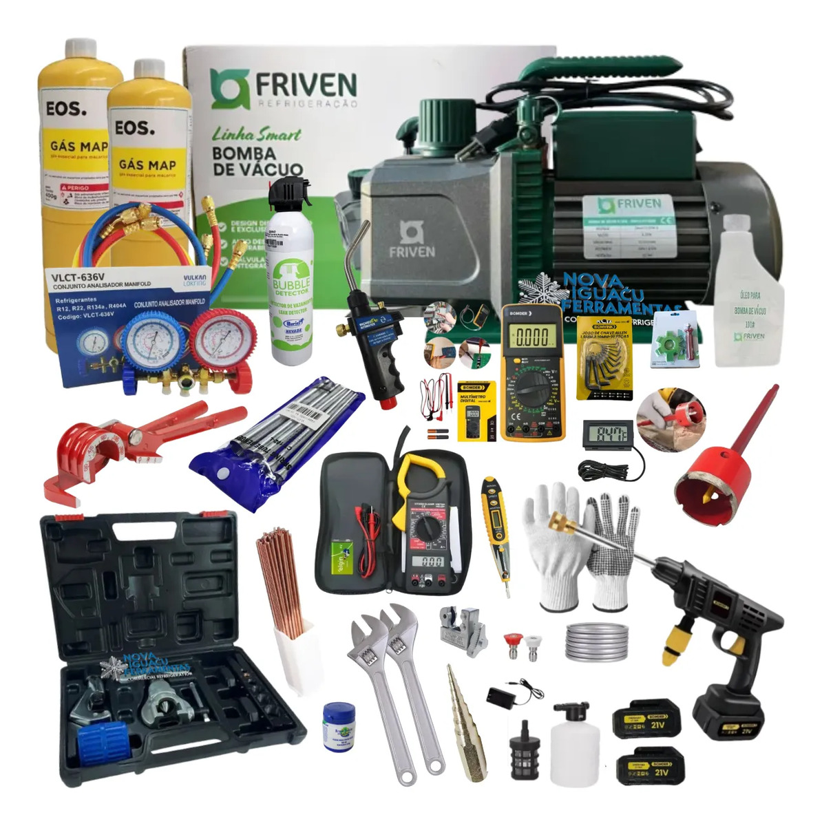 Kit Ferramentas P/ Refrigeração Ar-condicionado Split