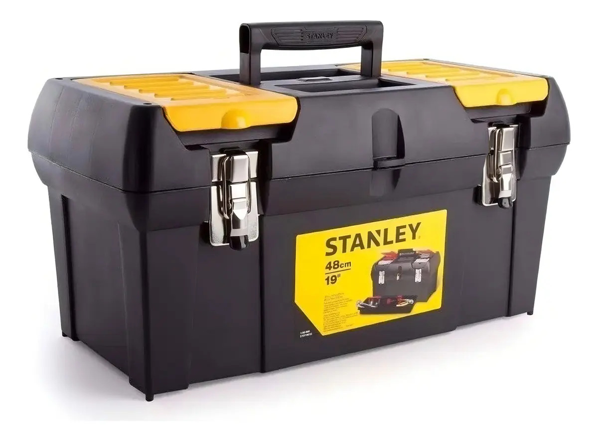 Caixa de ferramentas Stanley 19-013 Plastic Metal Lock, cor preta