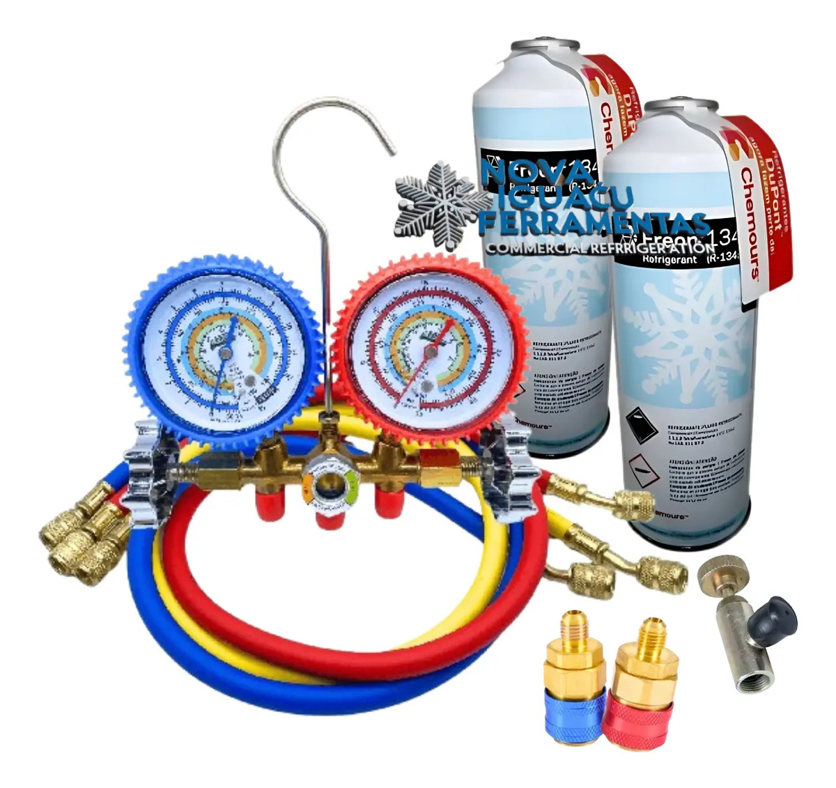 Manifold Ar Condicionado Automotivo R134 + Engate