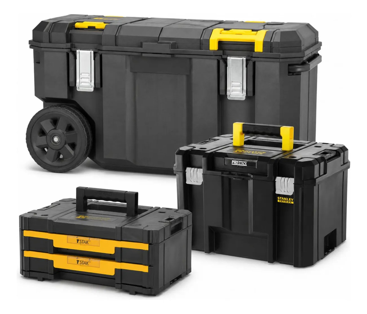 Kit Caixa Ferramentas Dewalt Tstak 113l + Stanley Fatmax