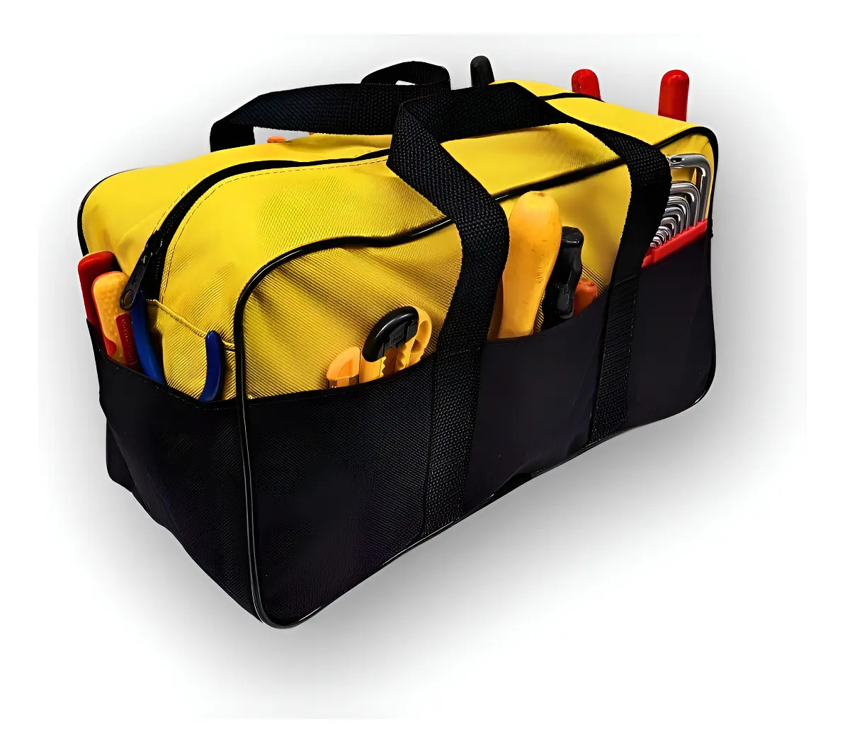 Mala Bolsa Lona Forte Para Ferramentas Eletricista 8 Bolsos