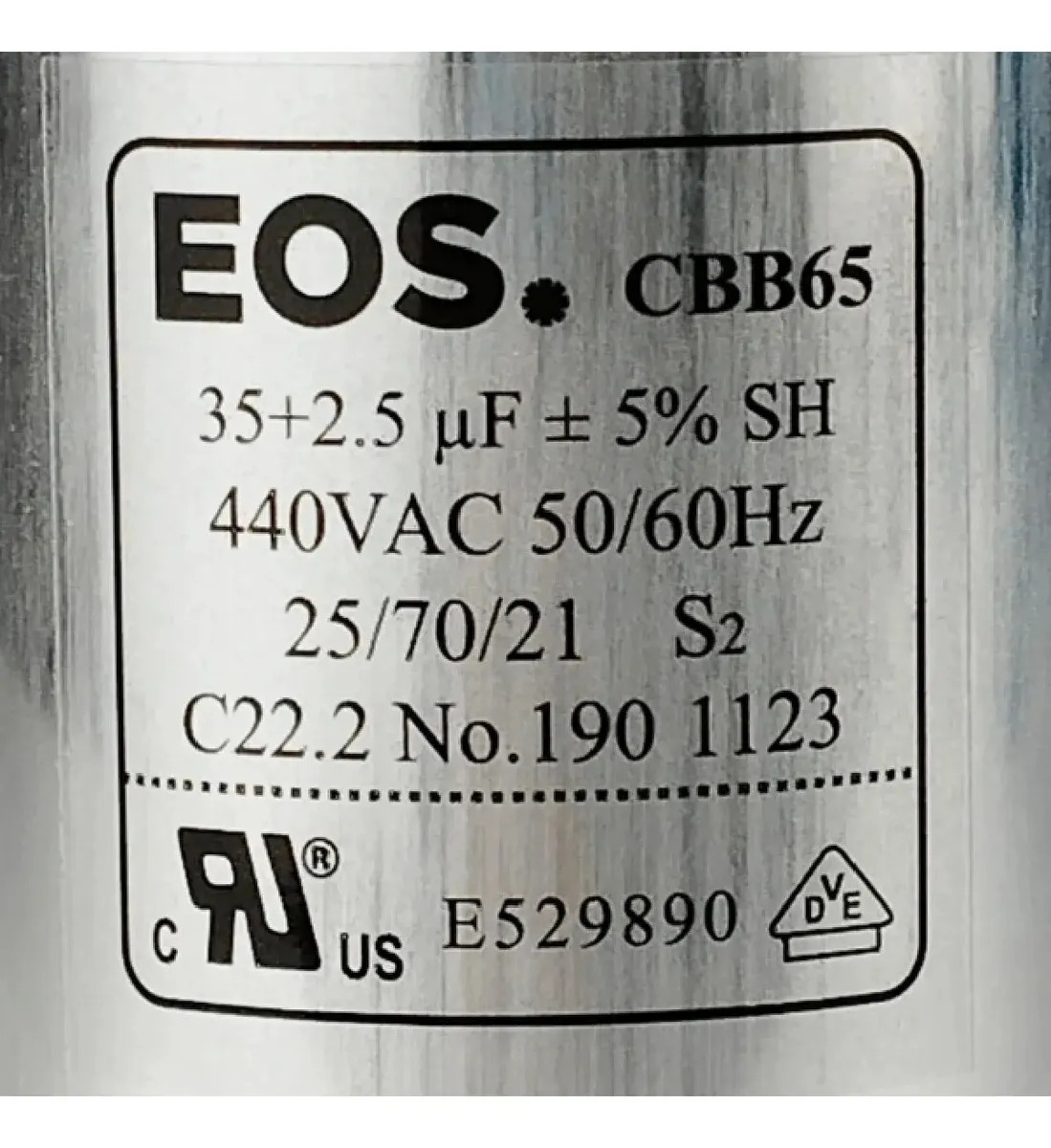 Capacitor 35+2,5uf 440 Vac 05706085 Eos