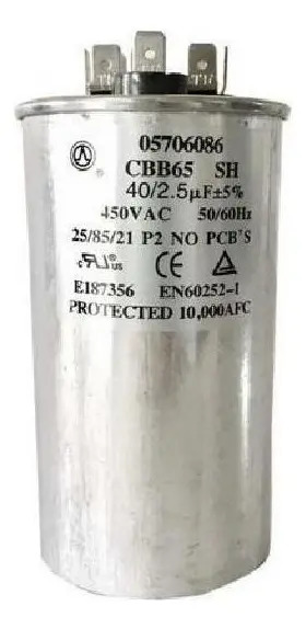 Capacitor AR CONDICIONADO 40+2,5uf 450vac 05706086 Eos