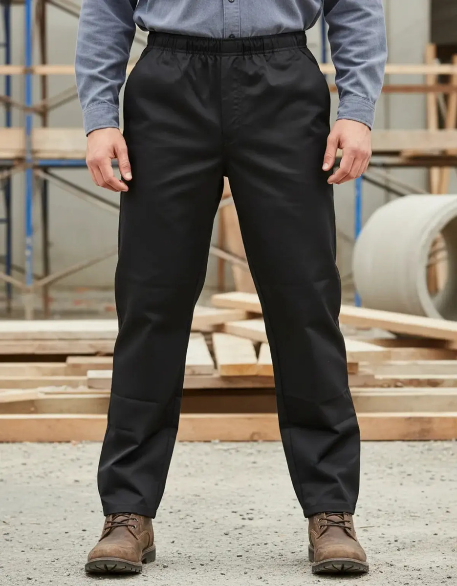 Calça De Uniforme Brim Grosso Misto Poliéster Com Algodão