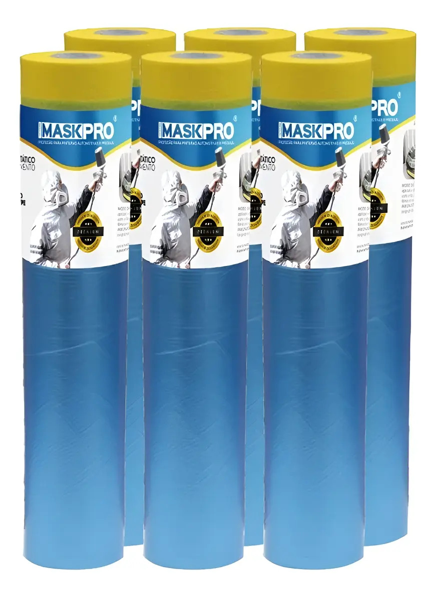 Kit 6un Filme Mascaramento Eletrostático C/ Fita 2,4m X 20m