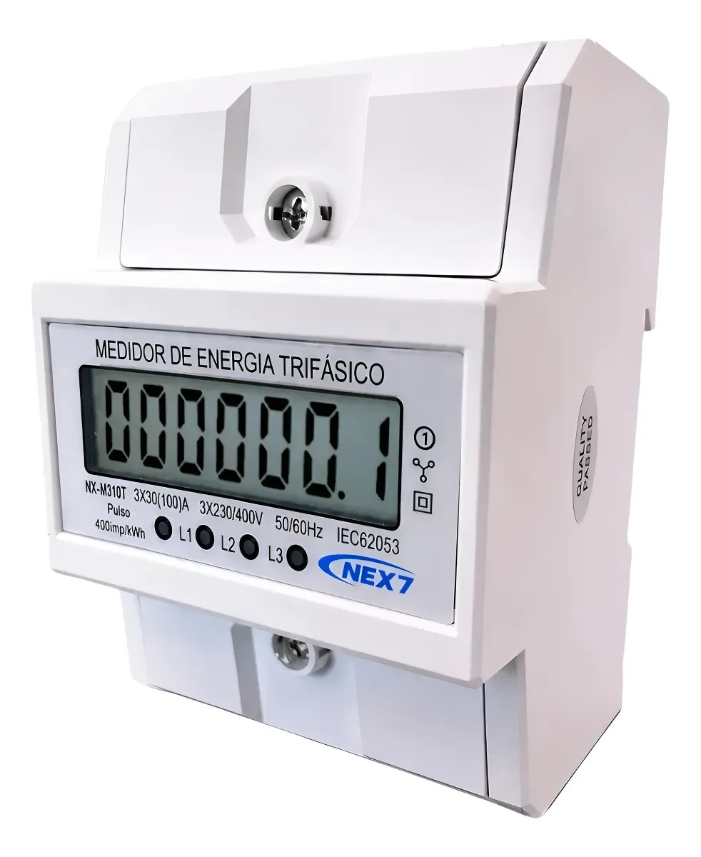 Medidor Consumo Energia Trifasico 220/380v 100a  4fios