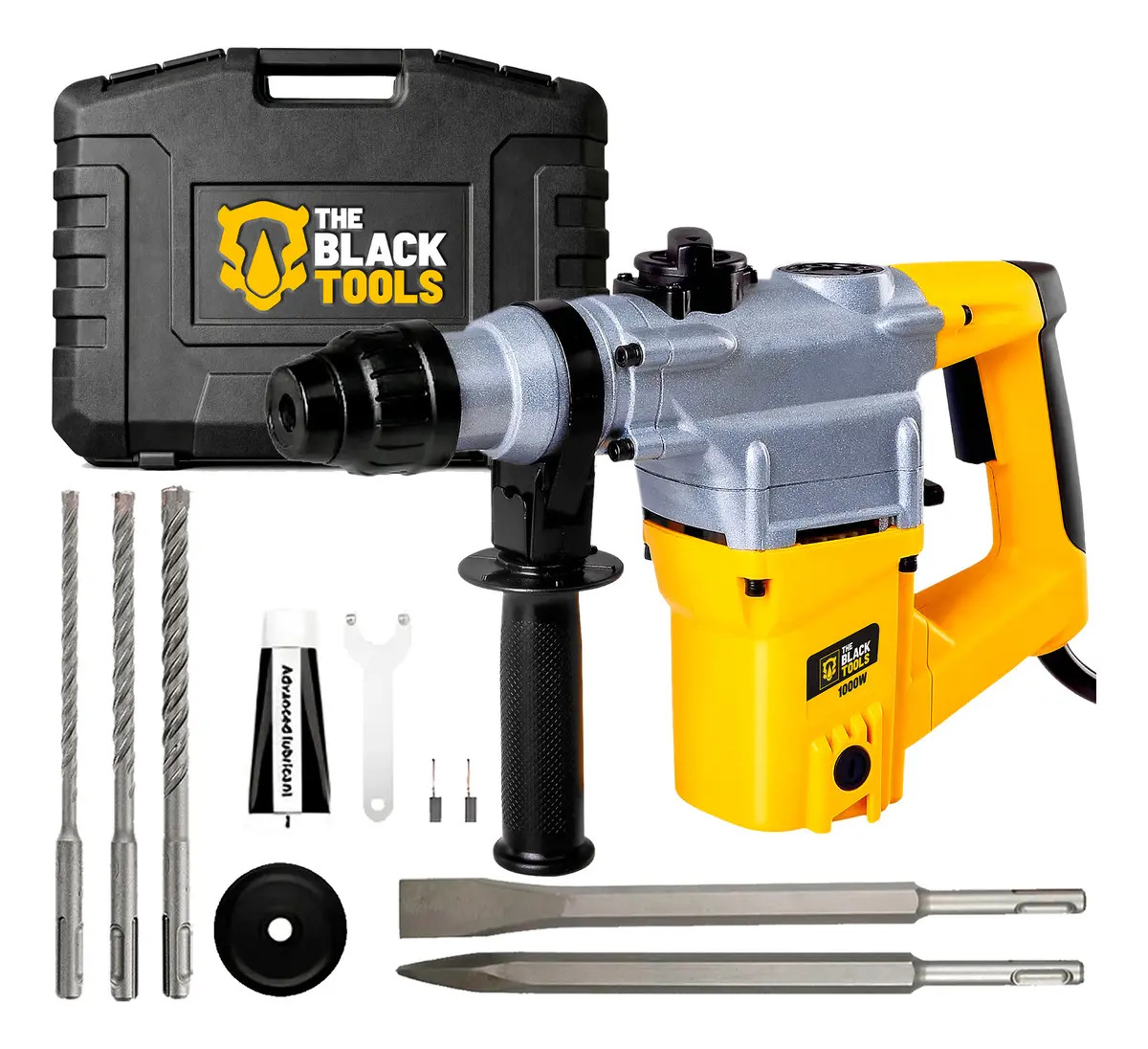 Martelete Combinado Sds-plus 1000w Com Maleta Trm100 The Black Tools