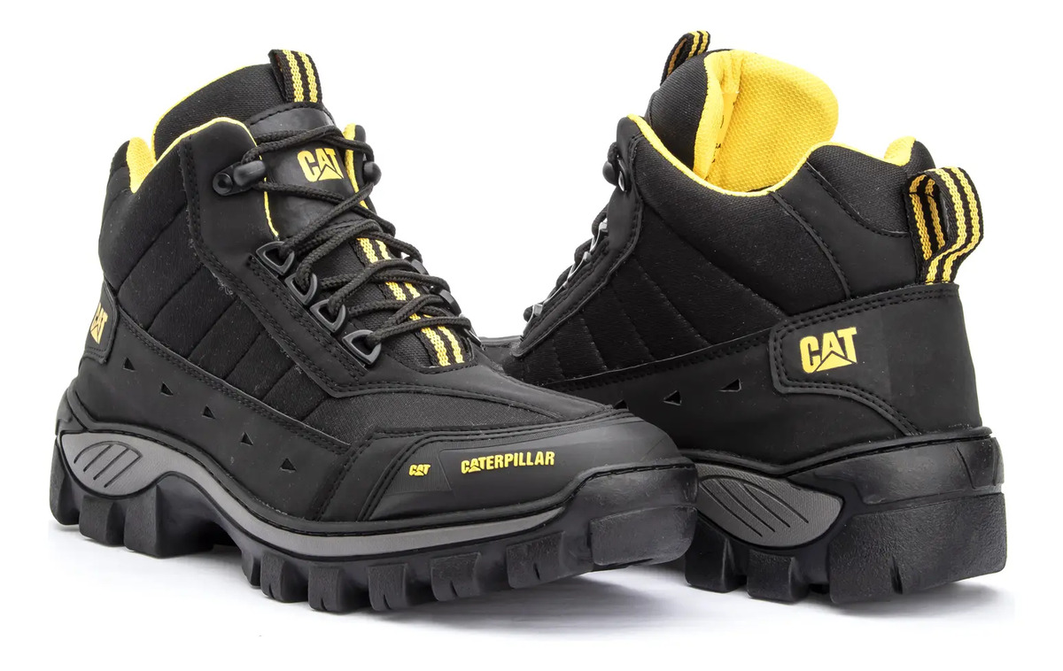 Bota Caterpillar Masculina Coturno Resistente Couro Nl334