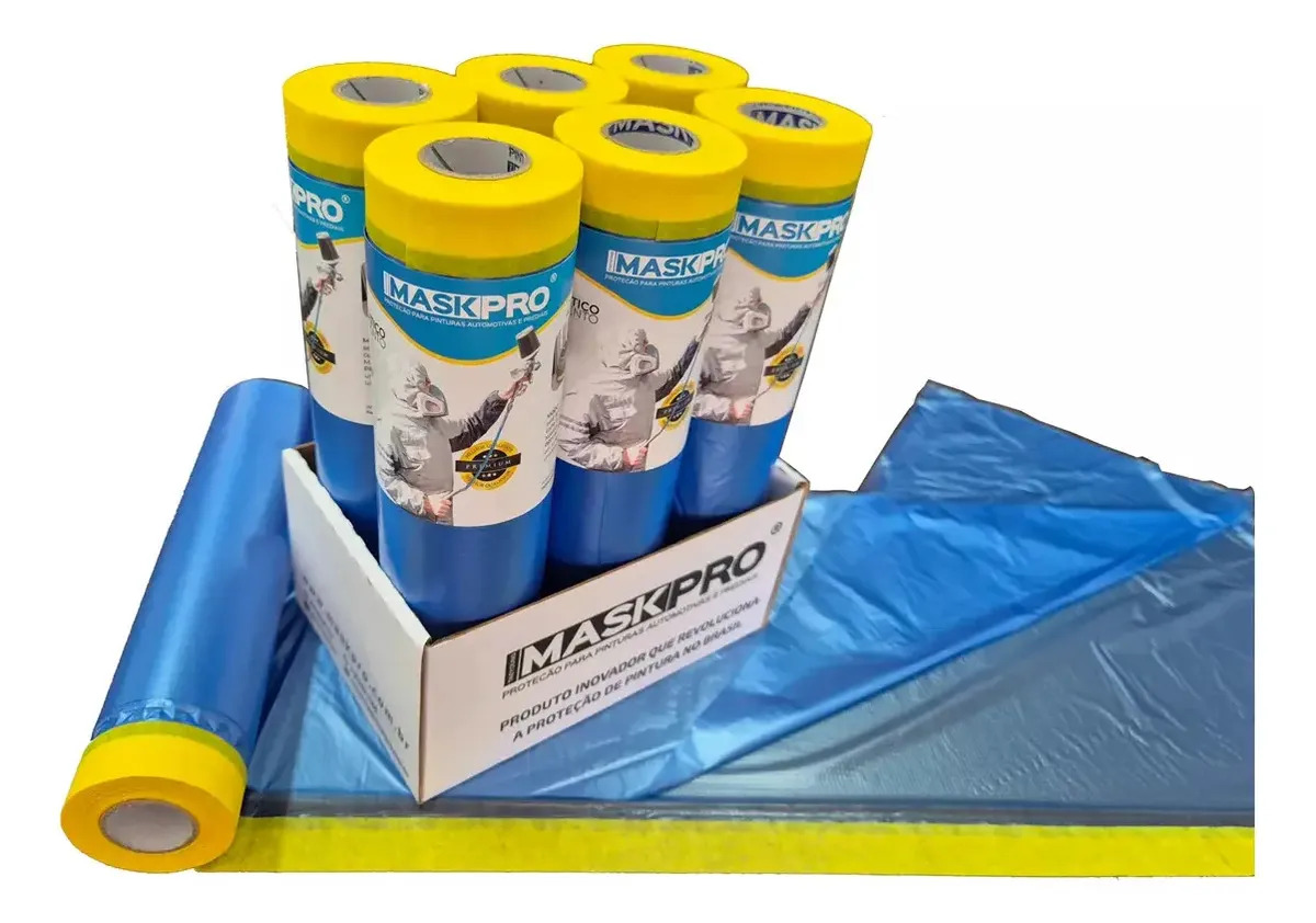 Kit 6un Filme Mascaramento Eletrostático C/ Fita 1,5m X 20m