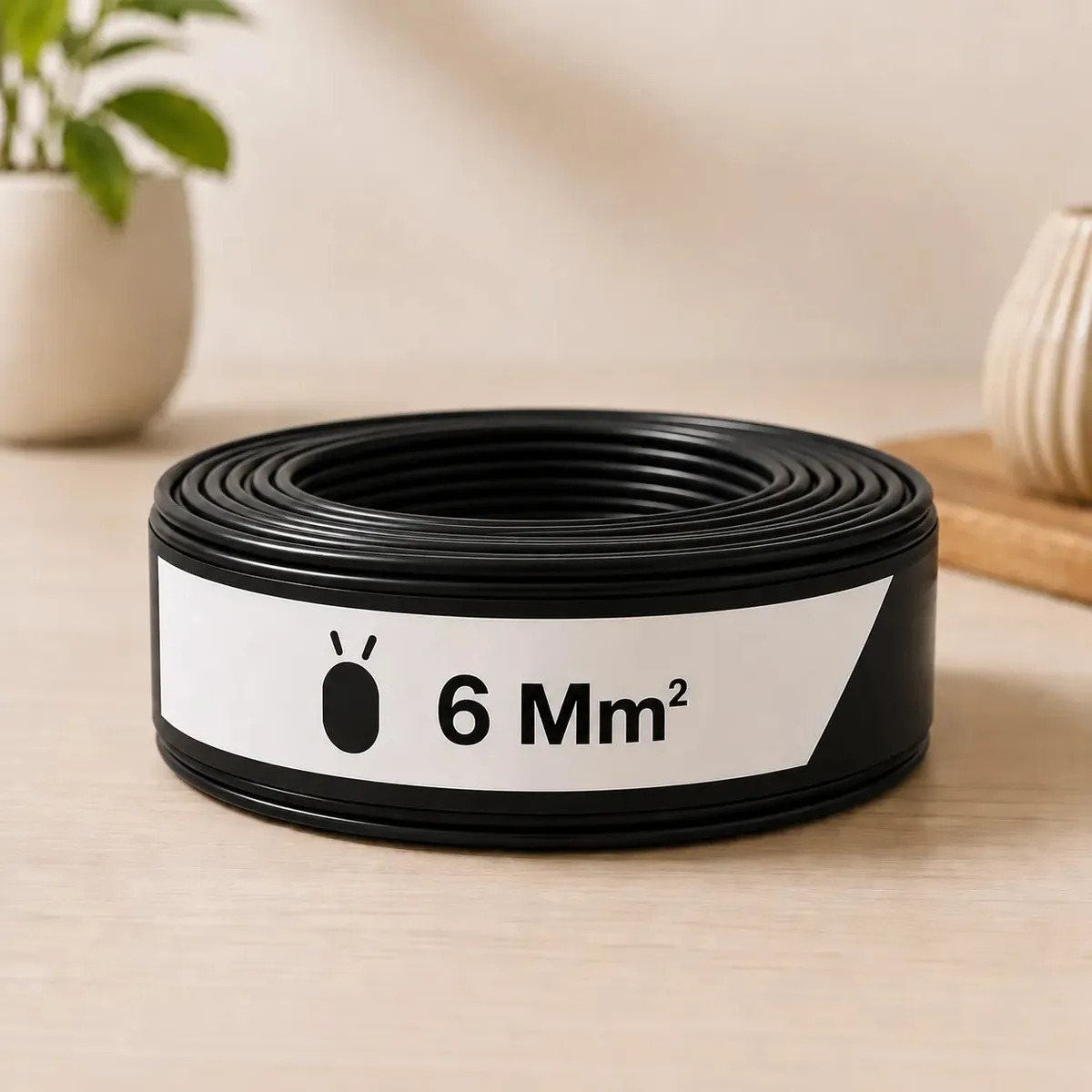 Cabo Flexível 6 Mm² Illuminix Rolo Com 100 Metros 750v Preto