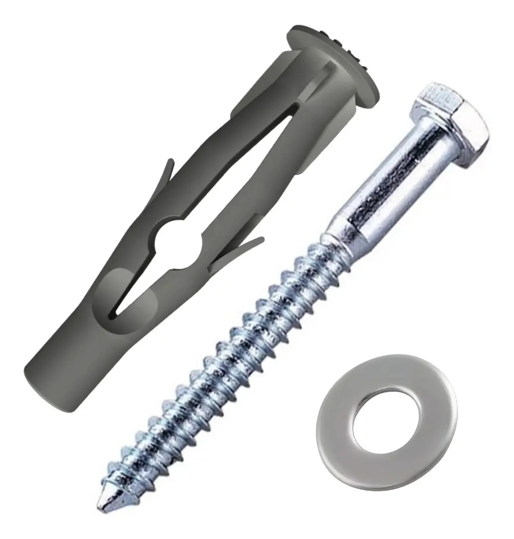 Bucha 10mm Tijolo Bloco Parede Oca + Parafuso +arruela 100pç