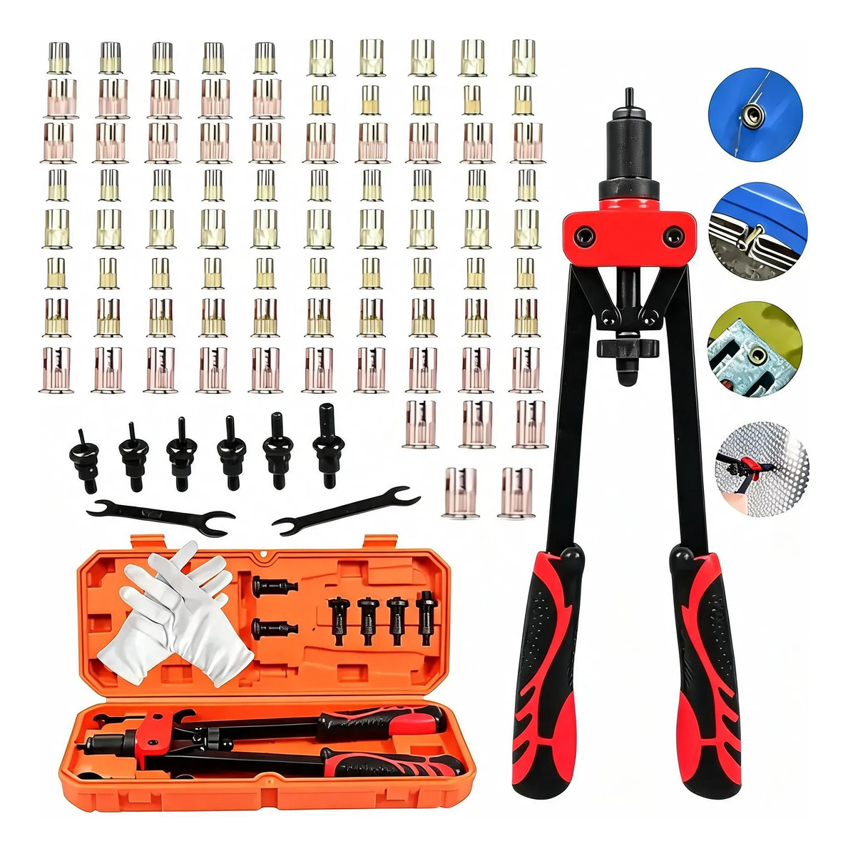 Rebitador Manual De Rosca Com Alavanca Até M3- M10 90pcs