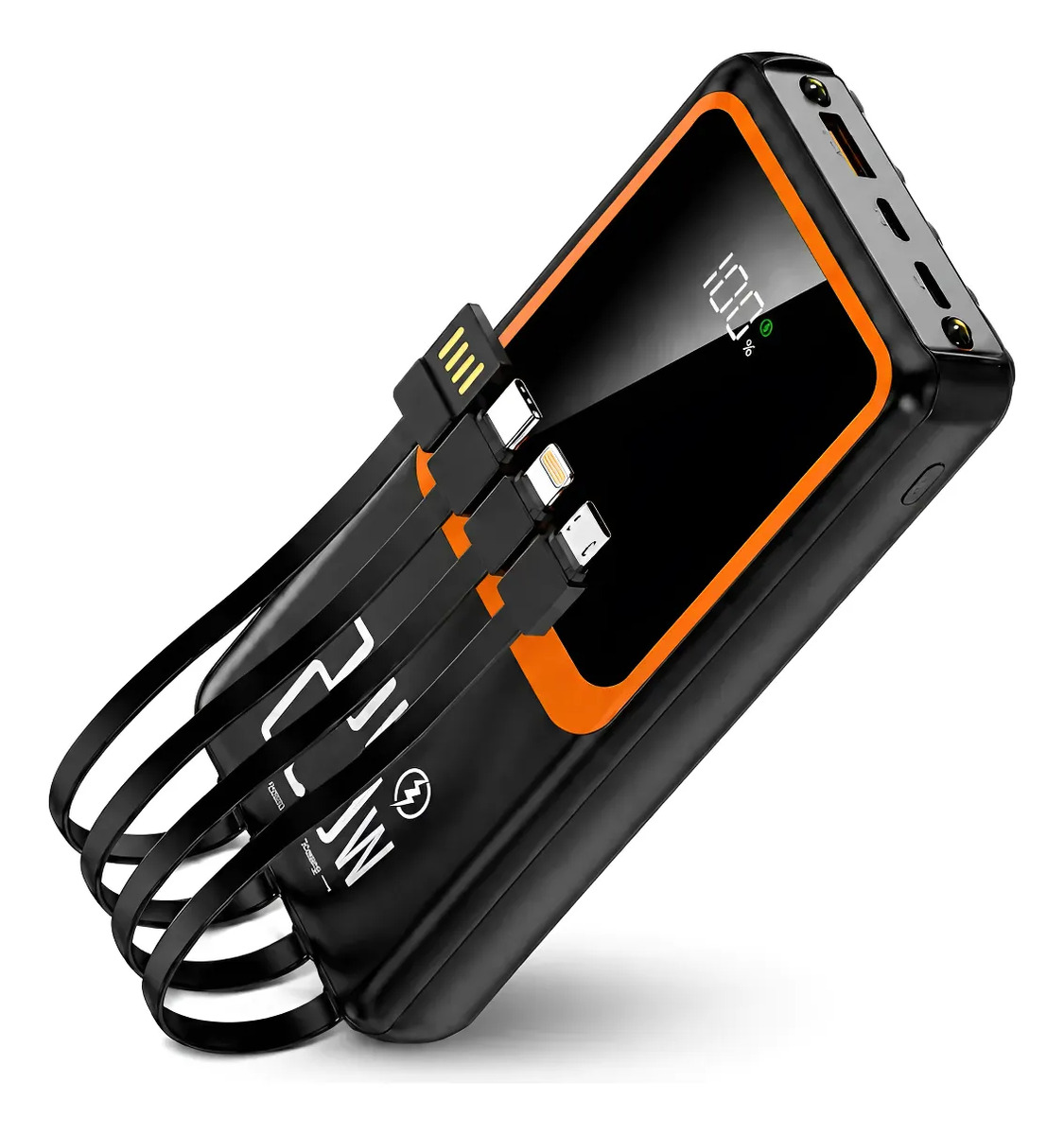 Power Bank 20000mah Display Carregador Portátil Branco