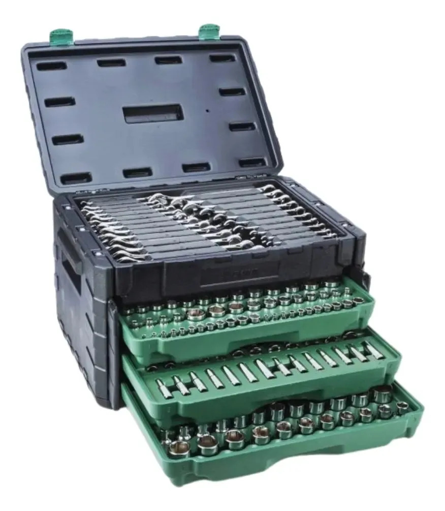 Jogo De Ferramentas Sata 3 Gav 213pcs St09512u cor preto